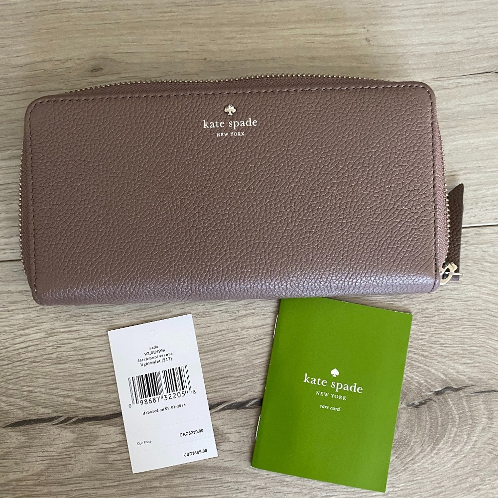 Kate Spade Neda Light Walnut Wallet NWT
